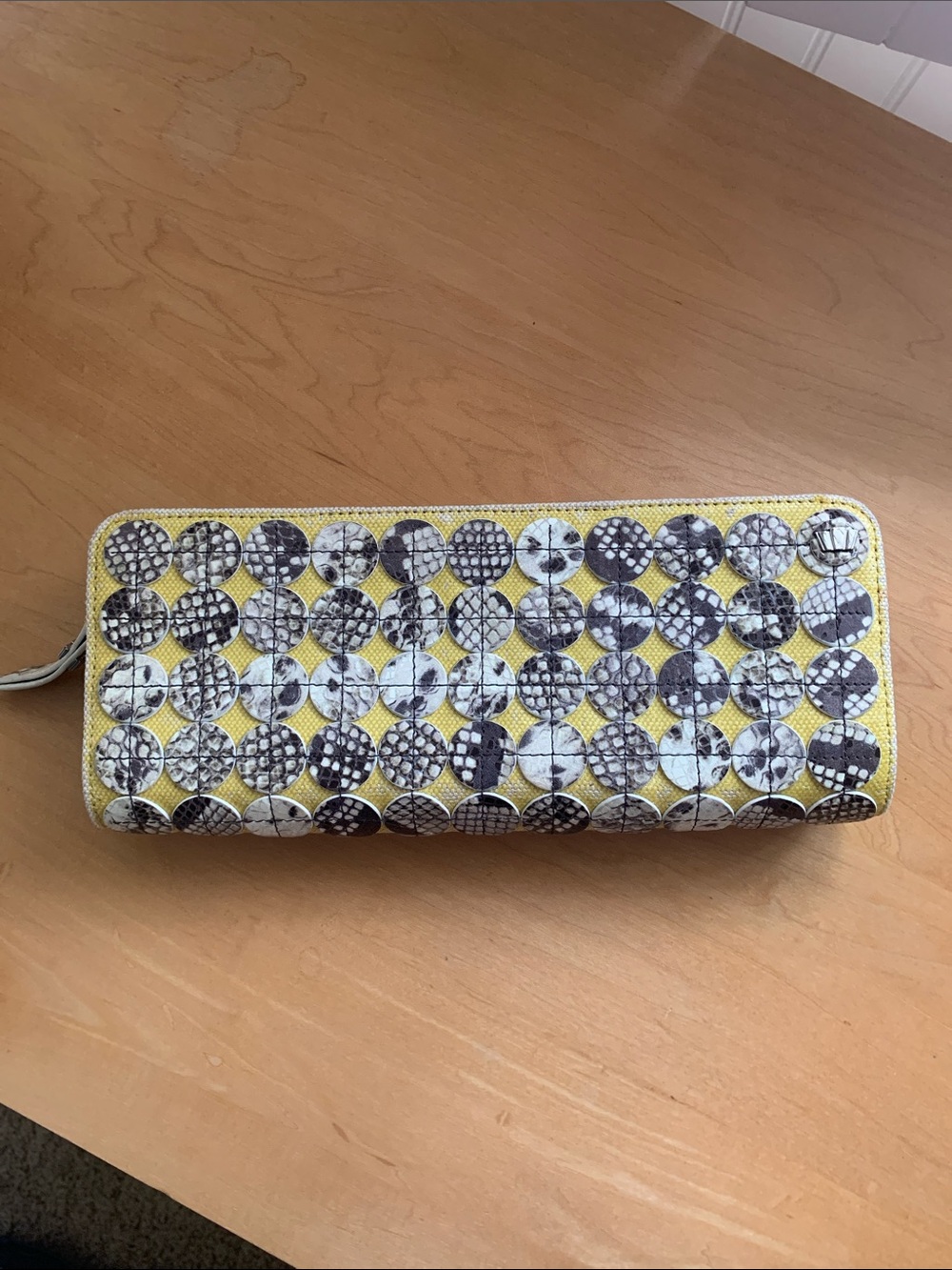Henri Bendel Clutch with snake geometry print